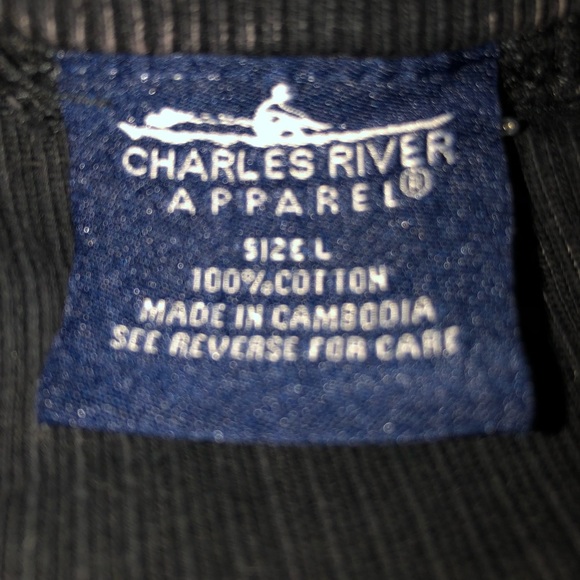 ALPHA OMICRON PI Gray Weathered Ribbed Sweatshirt Large FSU - Picture 7 of 9